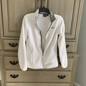 FILA White Fleece jacket Size XS
